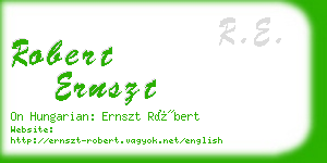 robert ernszt business card